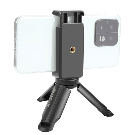 PULUZ Mini Plastic Tripod + Universal Phone Clamp Bracket, For iPhone, Galaxy, Huawei, Xiaomi, Sony, HTC, Google and other Smartphones - Desktop Holder by PULUZ | Online Shopping UK | buy2fix