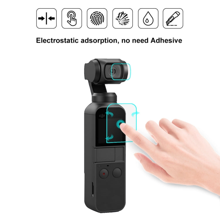 PULUZ 9H 2.5D HD Tempered Glass Lens Protector + Screen Film for DJI OSMO Pocket Gimbal - Protective Film & Stickers by PULUZ | Online Shopping UK | buy2fix
