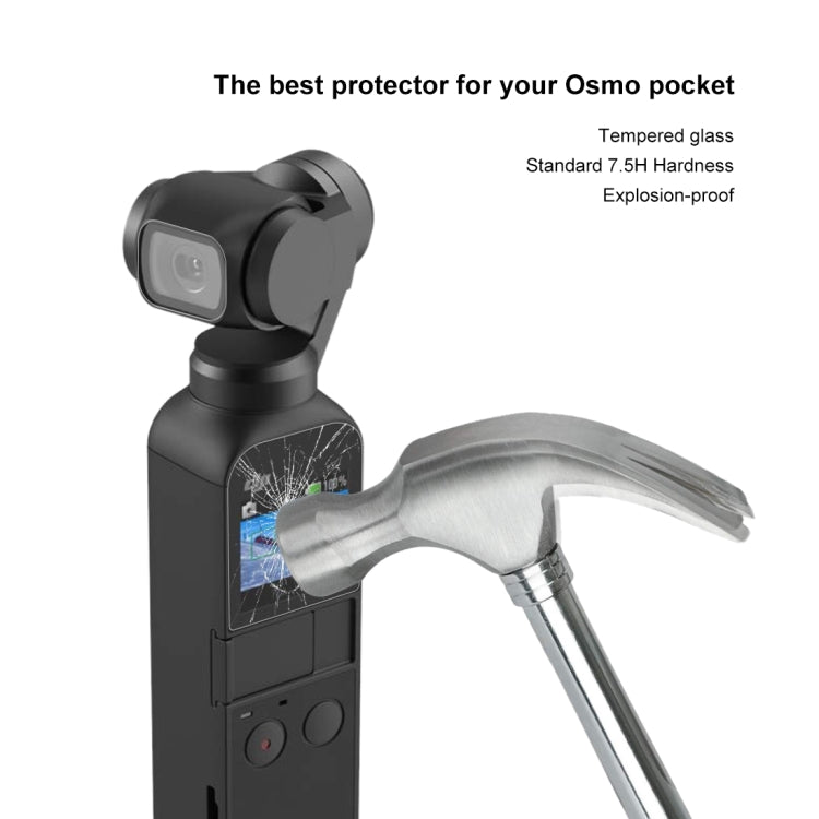 PULUZ 9H 2.5D HD Tempered Glass Lens Protector + Screen Film for DJI OSMO Pocket Gimbal - Protective Film & Stickers by PULUZ | Online Shopping UK | buy2fix