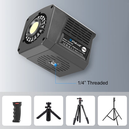 PULUZ 60W Studio Video Light 2500K-6500K Dual Color Temperature Professional Photography Fill Light (Black) - Shoe Mount Flashes by PULUZ | Online Shopping UK | buy2fix