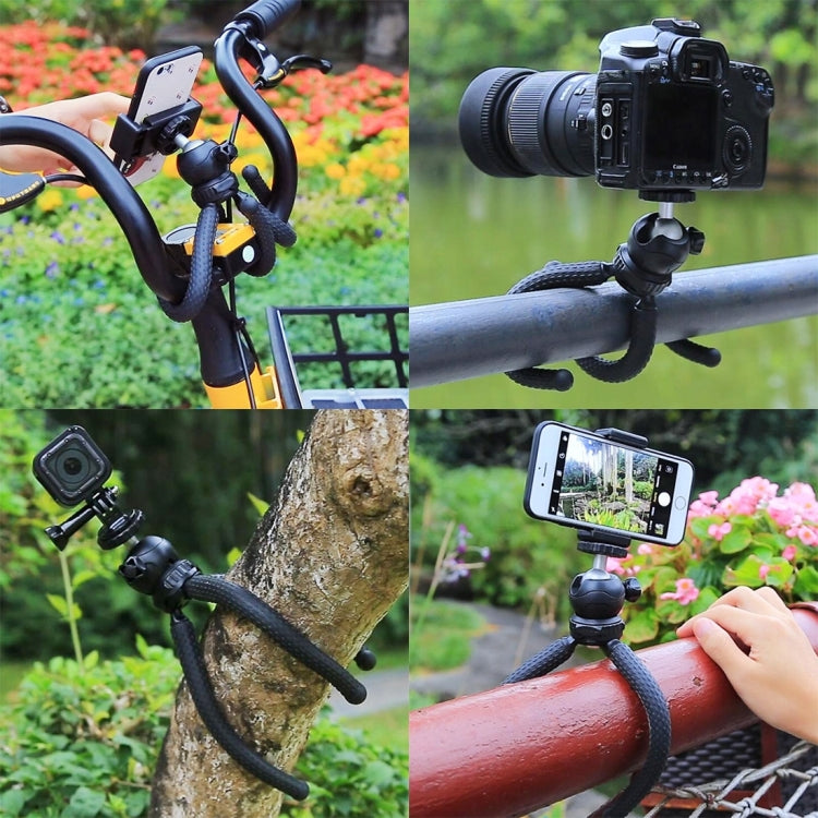 PULUZ Mini Octopus Flexible Tripod Holder with Ball Head for SLR Cameras, GoPro, Cellphone, Size: 25cmx4.5cm - Portable Mini Tripod by PULUZ | Online Shopping UK | buy2fix