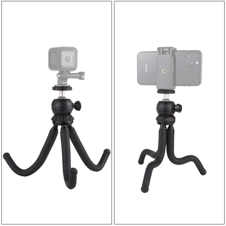 PULUZ Mini Octopus Flexible Tripod Holder with Ball Head for SLR Cameras, GoPro, Cellphone, Size: 25cmx4.5cm - Portable Mini Tripod by PULUZ | Online Shopping UK | buy2fix