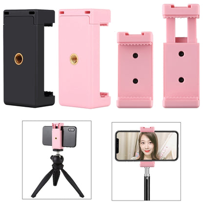 PULUZ Selfie Sticks Tripod Mount Phone Clamp with 1/4 inch Screw Holes & Cold Shoe Base(Black) - Desktop Holder by PULUZ | Online Shopping UK | buy2fix