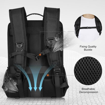 PULUZ 12W Solar Power Outdoor Portable Camera Dual Shoulders Backpack Laptop Bag (Black) - Backpack by PULUZ | Online Shopping UK | buy2fix