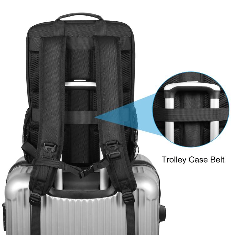 PULUZ 12W Solar Power Outdoor Portable Camera Dual Shoulders Backpack Laptop Bag (Black) - Backpack by PULUZ | Online Shopping UK | buy2fix