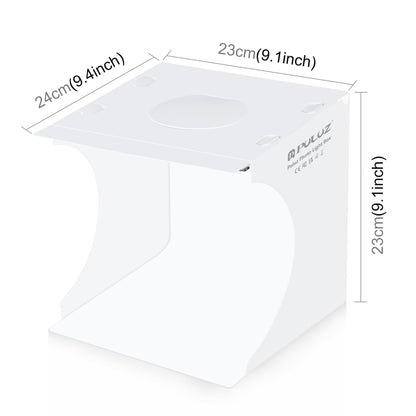 PULUZ 20cm Folding Portable 550LM Light Photo Lighting Studio Shooting Tent Box Kit with 2 Colors Backdrops (Black, White), Unfold Size: 24cm x 23cm x 23cm -  by PULUZ | Online Shopping UK | buy2fix