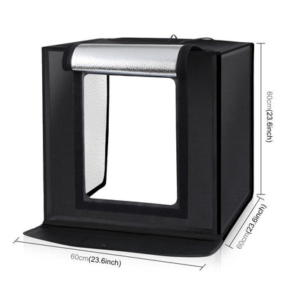 PULUZ Photo Studio Light Box Portable 60 x 60 x 60 cm Light Tent LED 5500K White Light Dimmable Mini 36W Photography Studio Tent Kit with 6 Removable Backdrops (Black Orange White Green Blue Red)(AU Plug) -  by PULUZ | Online Shopping UK | buy2fix