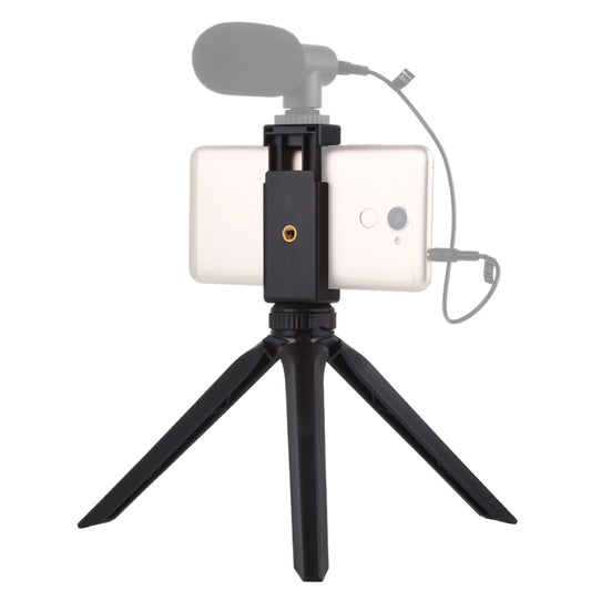 PULUZ Pocket Mini Plastic Tripod Mount with Phone Clamp for Smartphones(Black) - Tripods by PULUZ | Online Shopping UK | buy2fix