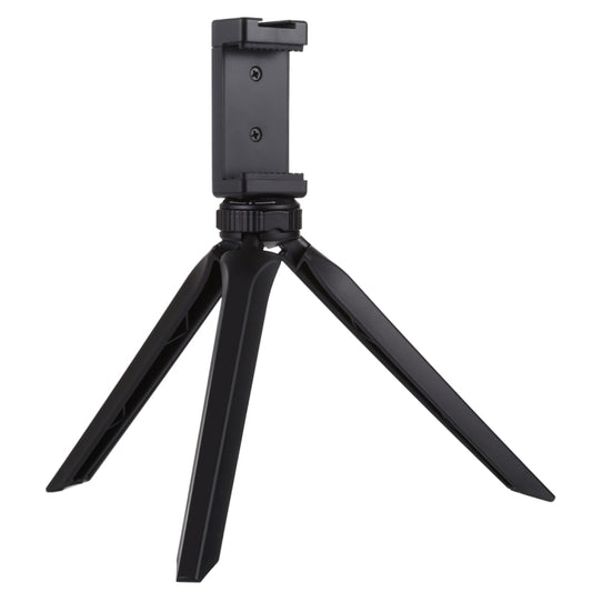 PULUZ Pocket Mini Plastic Tripod Mount with Phone Clamp for Smartphones(Black) - Tripods by PULUZ | Online Shopping UK | buy2fix