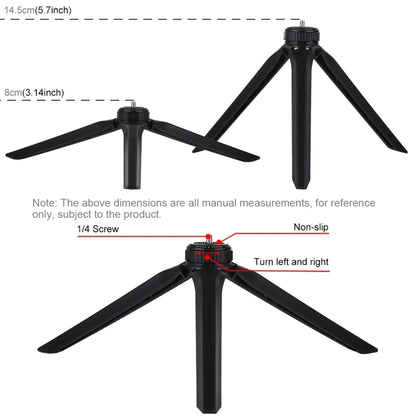PULUZ Pocket Mini Plastic Tripod Mount with Phone Clamp for Smartphones(Black) - Tripods by PULUZ | Online Shopping UK | buy2fix
