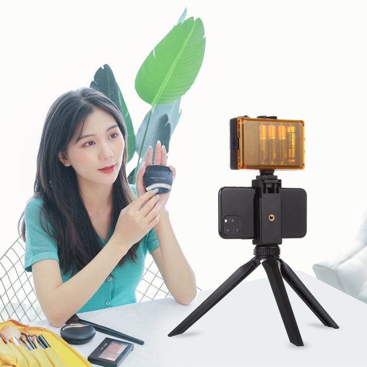 PULUZ Pocket Mini Plastic Tripod Mount with Phone Clamp for Smartphones(Black) - Tripods by PULUZ | Online Shopping UK | buy2fix