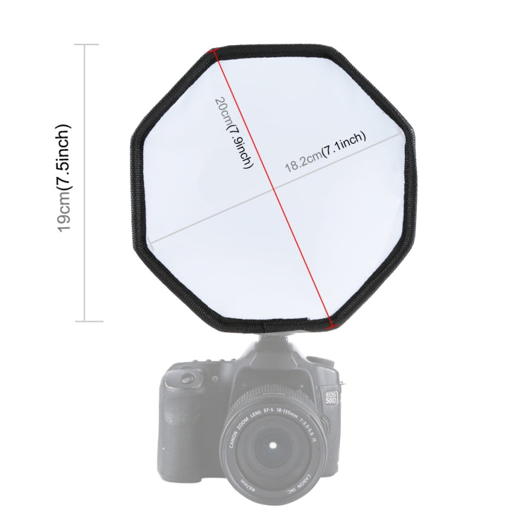 PULUZ 20cm Octangle Style Foldable Soft Flash Light Diffuser Softbox -  by PULUZ | Online Shopping UK | buy2fix