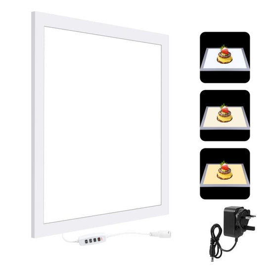 PULUZ 1000LM LED Acrylic No Polar Dimming Shadowless Light Pad with Switch for 40cm Photo Studio Box(UK Plug)
