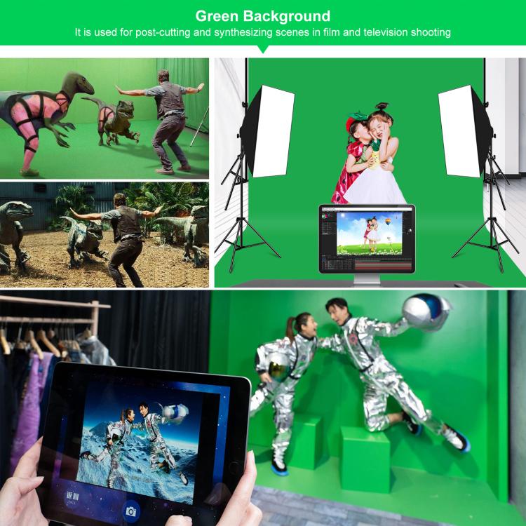 PULUZ 3m x 6m Photography Background Thickness Photo Studio Background Cloth Backdrop(Green) by PULUZ