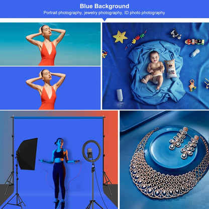 PULUZ 3m x 6m Photography Background Thickness Photo Studio Background Cloth Backdrop(Blue) by PULUZ