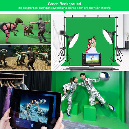 PULUZ 2m x 2m Photography Background Thickness Photo Studio Background Cloth Backdrop(Green) by PULUZ