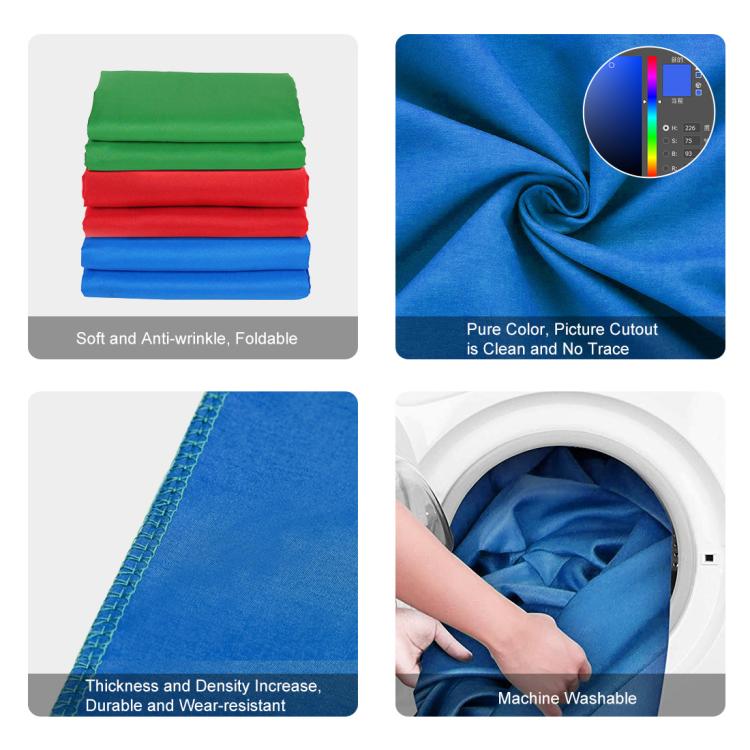 PULUZ 2m x 2m Photography Background Thickness Photo Studio Background Cloth Backdrop(Blue) by PULUZ