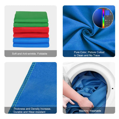 PULUZ 2m x 2m Photography Background Thickness Photo Studio Background Cloth Backdrop(Blue) by PULUZ