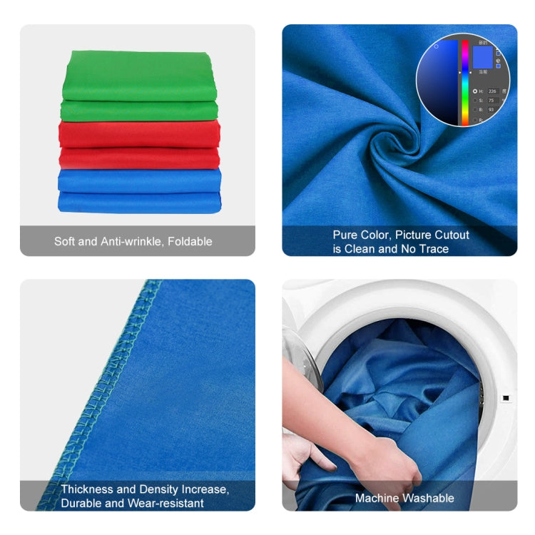 PULUZ 2m x 2m Photography Background Thickness Photo Studio Background Cloth Backdrop(Blue) - Solid Color by PULUZ | Online Shopping UK | buy2fix