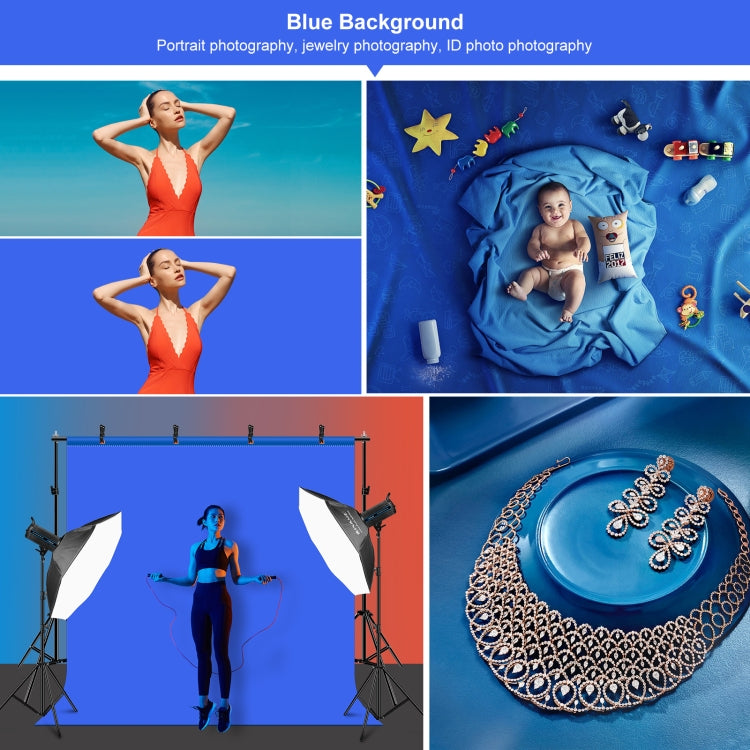 PULUZ 2m x 2m Photography Background Thickness Photo Studio Background Cloth Backdrop(Blue) - Solid Color by PULUZ | Online Shopping UK | buy2fix