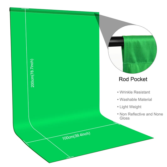 PULUZ 1m x 2m Photography Background Thickness Photo Studio Background Cloth Backdrop(Green) - Solid Color by PULUZ | Online Shopping UK | buy2fix