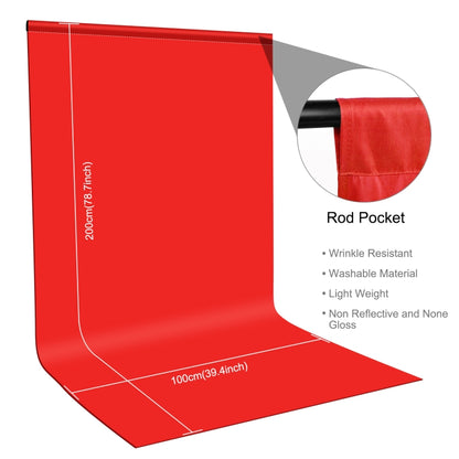 PULUZ 1m x 2m Photography Background Thickness Photo Studio Background Cloth Backdrop(Red) by PULUZ