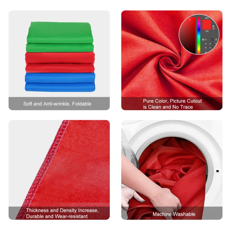 PULUZ 1m x 2m Photography Background Thickness Photo Studio Background Cloth Backdrop(Red) - Solid Color by PULUZ | Online Shopping UK | buy2fix