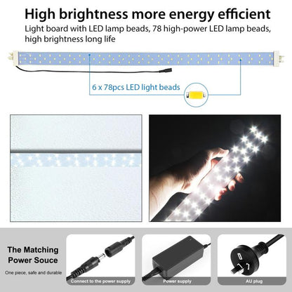 PULUZ 2m 240W 5500K Photo Light Studio Box Kit for Clothes / Adult Model Portrait(AU Plug) -  by PULUZ | Online Shopping UK | buy2fix