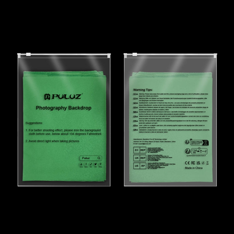 PULUZ 3m x 2m Photography Background Thickness Photo Studio Background Cloth Backdrop(Green) by PULUZ