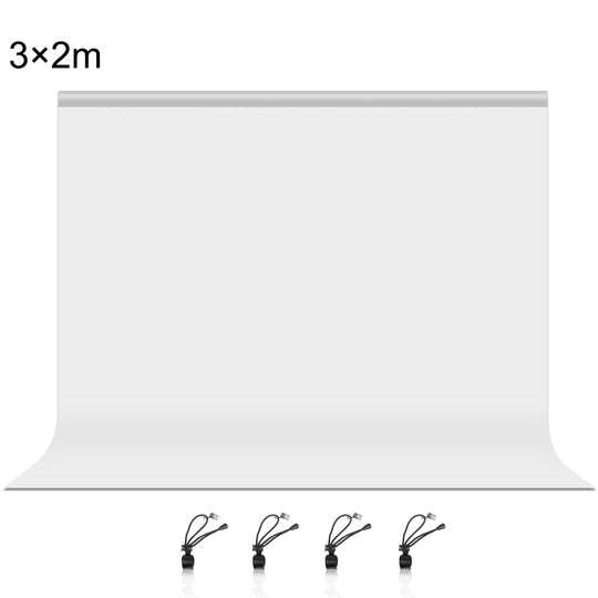 PULUZ 3m x 2m Photography Background Thickness Photo Studio Background Cloth Backdrop (White)
