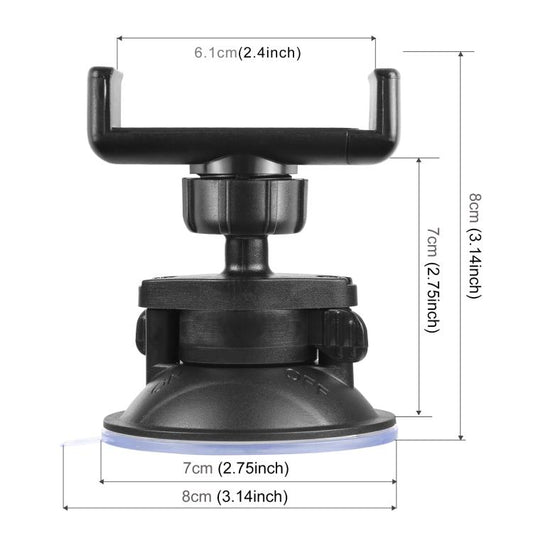 PULUZ 360 Degree Rotating Suction Cup Clamp Holder Bracket For iPhone, Galaxy, Huawei, Xiaomi, Sony, HTC, Google and other Smartphones (Black) - Desktop Holder by PULUZ | Online Shopping UK | buy2fix