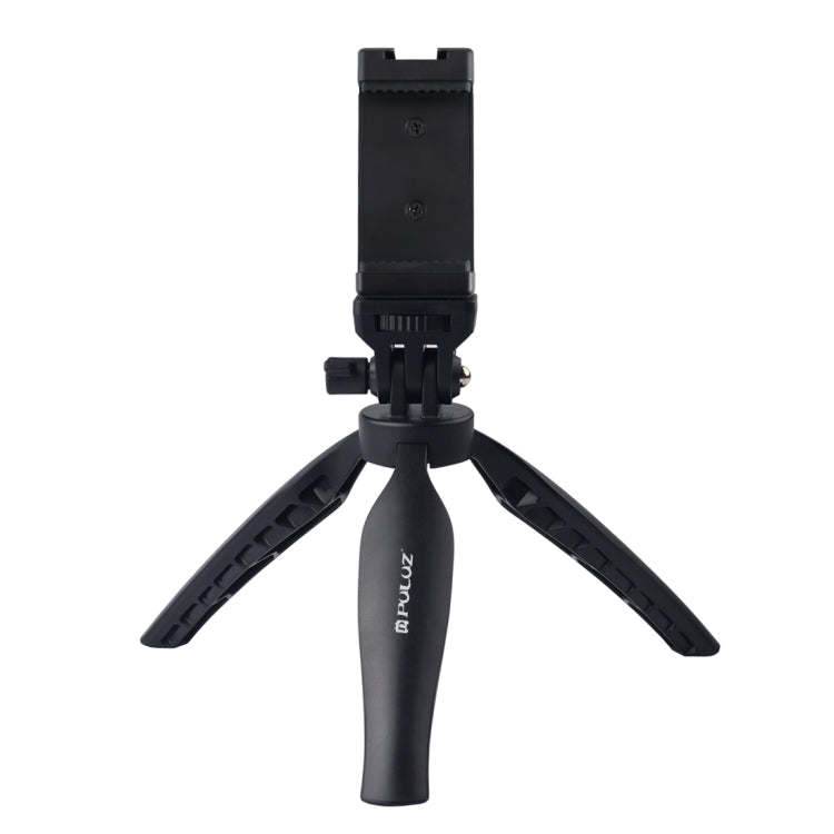 PULUZ Desk Plastic Tripod Mount with Phone Clamp & Adjusting Tripod Head for Smartphones(Black) - Stand by PULUZ | Online Shopping UK | buy2fix