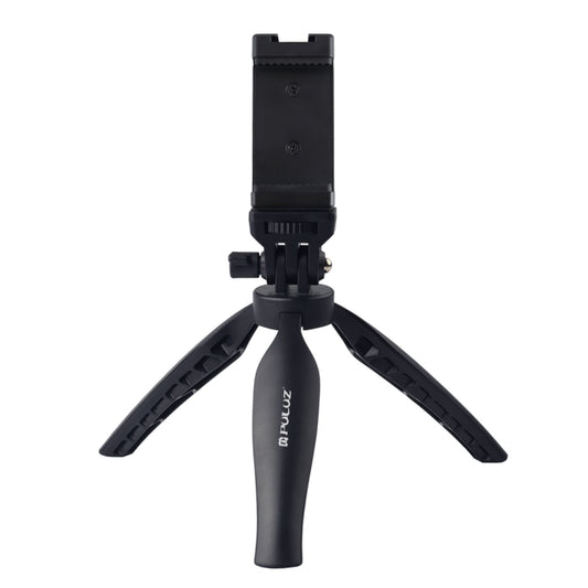 PULUZ Desk Plastic Tripod Mount with Phone Clamp & Adjusting Tripod Head for Smartphones(Black) - Stand by PULUZ | Online Shopping UK | buy2fix