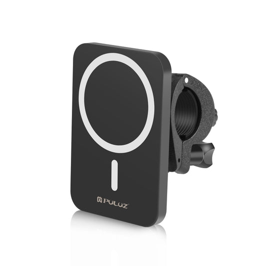 PULUZ 15W Magnetic Qi Wireless Charger Vlogging Phone Clamp Holder(Black) - Wireless Charger by PULUZ | Online Shopping UK | buy2fix