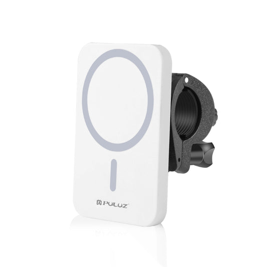 PULUZ 15W Magnetic Qi Wireless Charger Vlogging Phone Clamp Holder(White) - Wireless Charger by PULUZ | Online Shopping UK | buy2fix