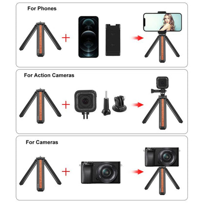 PULUZ Inlaid Wood Desktop Vlogging Live Tripod Holder (Black) - Tripods by PULUZ | Online Shopping UK | buy2fix