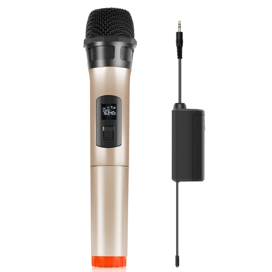 PULUZ UHF Wireless Dynamic Microphone with LED Display(Gold) - Microphone by PULUZ | Online Shopping UK | buy2fix