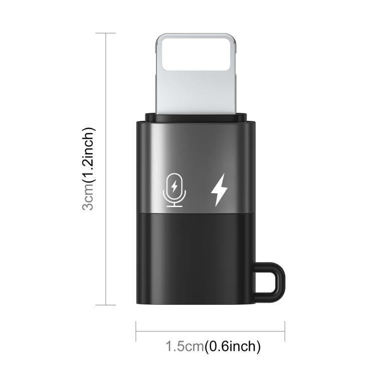 PULUZ USB-C / Type-C to 8 Pin OTG Adapter (Black) - Converter & Adapter by PULUZ | Online Shopping UK | buy2fix