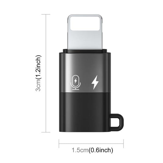 PULUZ USB-C / Type-C to 8 Pin OTG Adapter (Black) - Converter & Adapter by PULUZ | Online Shopping UK | buy2fix