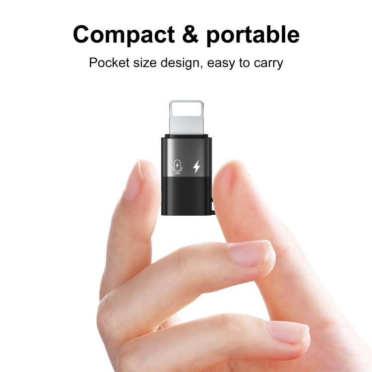 PULUZ USB-C / Type-C to 8 Pin OTG Adapter (Black) - Converter & Adapter by PULUZ | Online Shopping UK | buy2fix