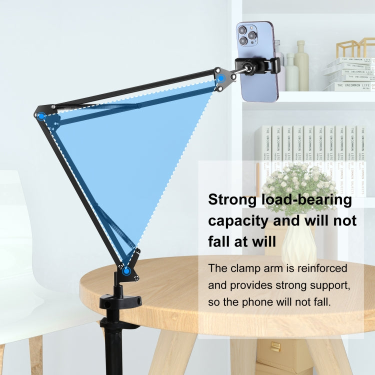 PULUZ Live Broadcast Desktop Articulating Arm Holder with Phone Clamp (Black) by PULUZ