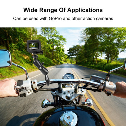 PULUZ Motorcycle Handlebar Fixed Mount U-Bolt Base Holder for GoPro and Other Action Cameras(Black) by PULUZ