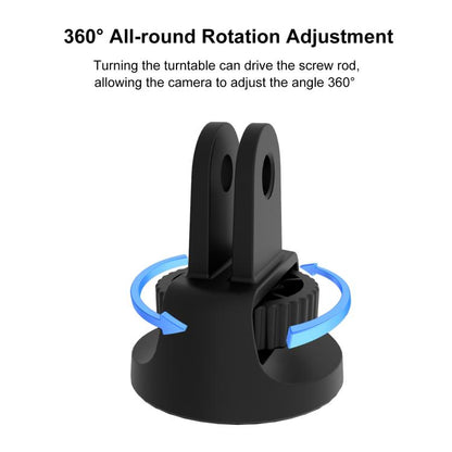 PULUZ 1/4 inch Screw Adjustable ABS Action Camera Tripod Adapter (Black) - Connection Mount by PULUZ | Online Shopping UK | buy2fix
