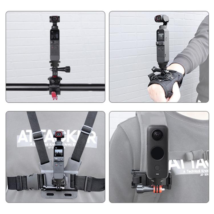 PULUZ 1/4 inch Screw Adjustable ABS Action Camera Tripod Adapter (Black) - Connection Mount by PULUZ | Online Shopping UK | buy2fix