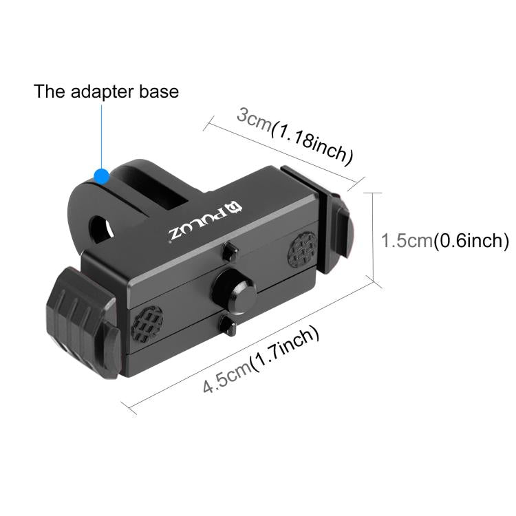 For GoPro HERO13 Black  PULUZ Magnetic Quick Release Base Mount (Black) - Connection Mount by PULUZ | Online Shopping UK | buy2fix