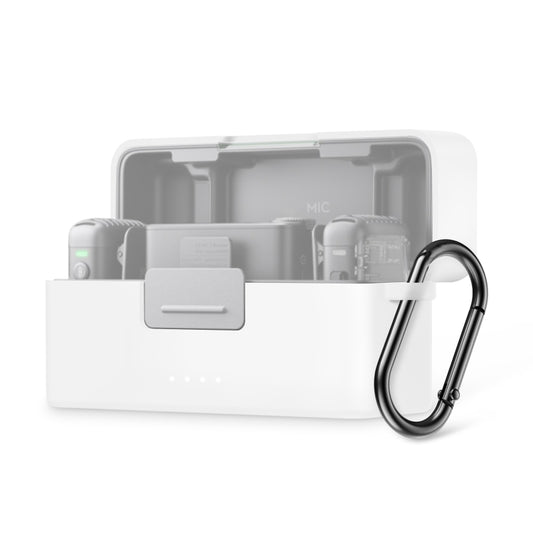 For DJI Mic 2 PULUZ Charging Case Silicone Scratch-proof Protective Cover (White) - DJI Mic Series by PULUZ | Online Shopping UK | buy2fix