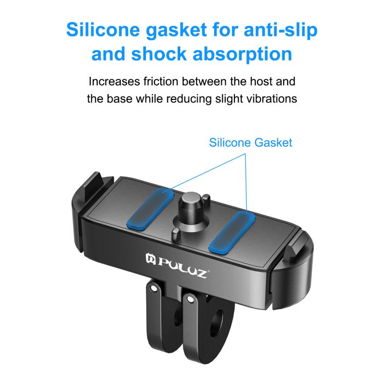 For GoPro HERO13 Black PULUZ Magnetic Quick Release Metal Base (Black) - Connection Mount by PULUZ | Online Shopping UK | buy2fix