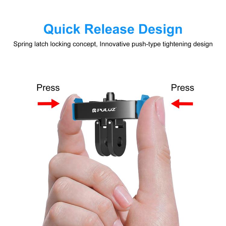 For GoPro HERO13 Black PULUZ Magnetic Quick Release Metal Base (Black) - Connection Mount by PULUZ | Online Shopping UK | buy2fix