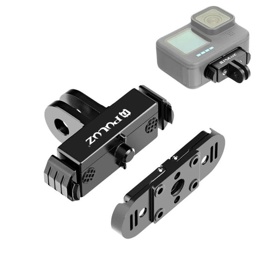 PULUZ Quick Release Magnetic Folding Finger Base Mount for GoPro MISSION 1 / 1 PRO / HERO12 Black /11 Black /11 Black mini /10 Black /9 Black /8 Black / Max (Black)