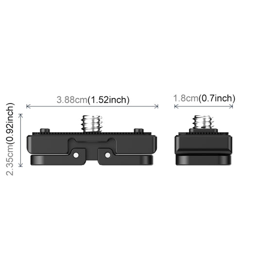 For Insta360 X5 / X4 / X3 PULUZ Quick Release 1 /4 inch Folding Base (Black) - Mount & Holder by PULUZ | Online Shopping UK | buy2fix